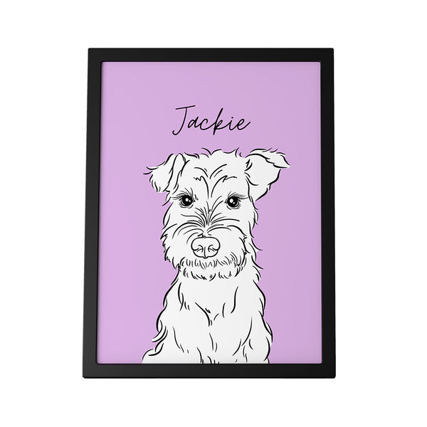 Modern Pet Outline Portrait